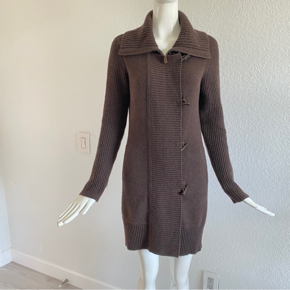 Forte Cashmere Sweaters - Forte Cashmere Dark Brown Knit Cardigan